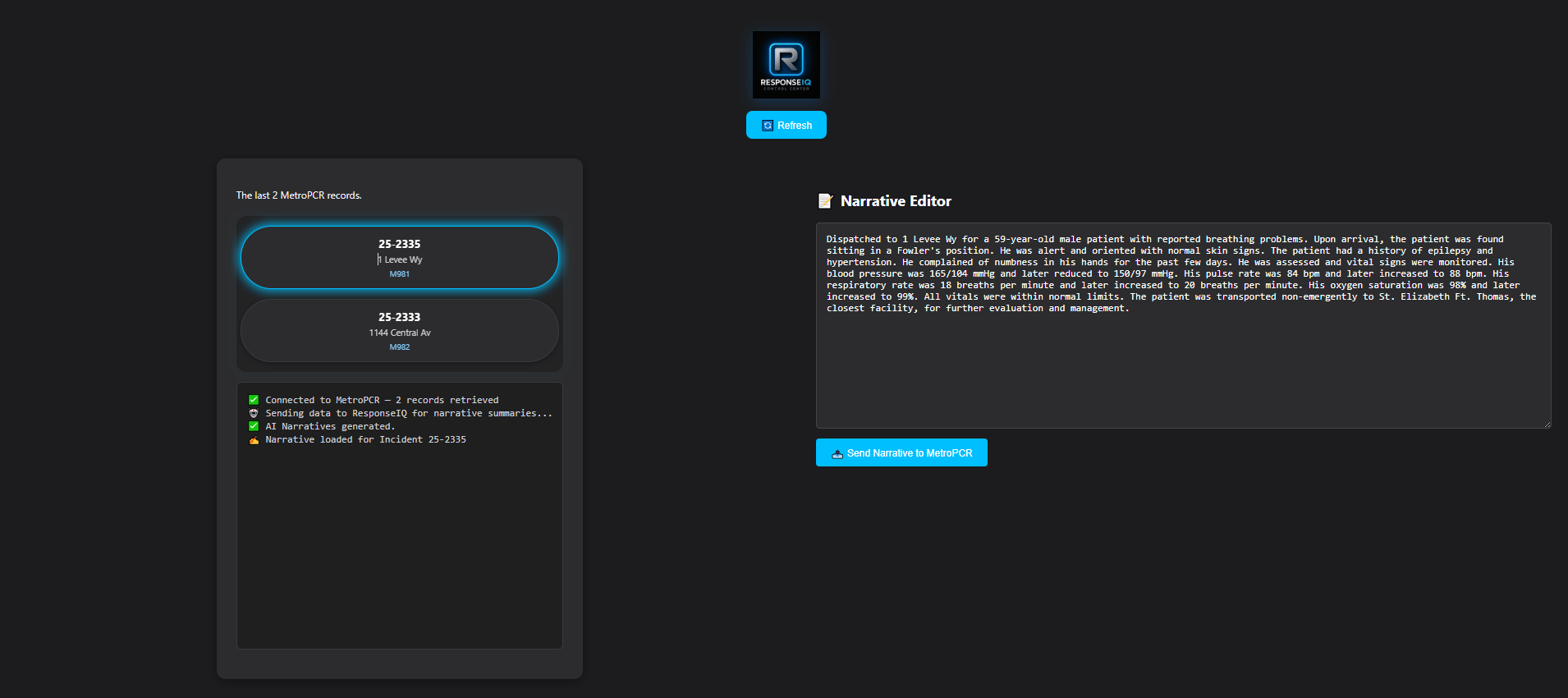 Custom Application Screenshot
